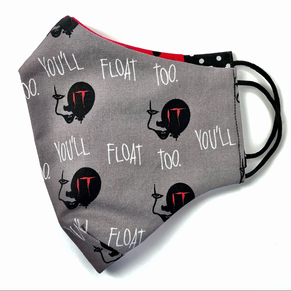 Men’s ‘It’ Pennywise 3-Layer Face Mask w/ Pocket